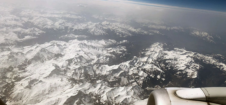 Bild: Flug über die Alpen